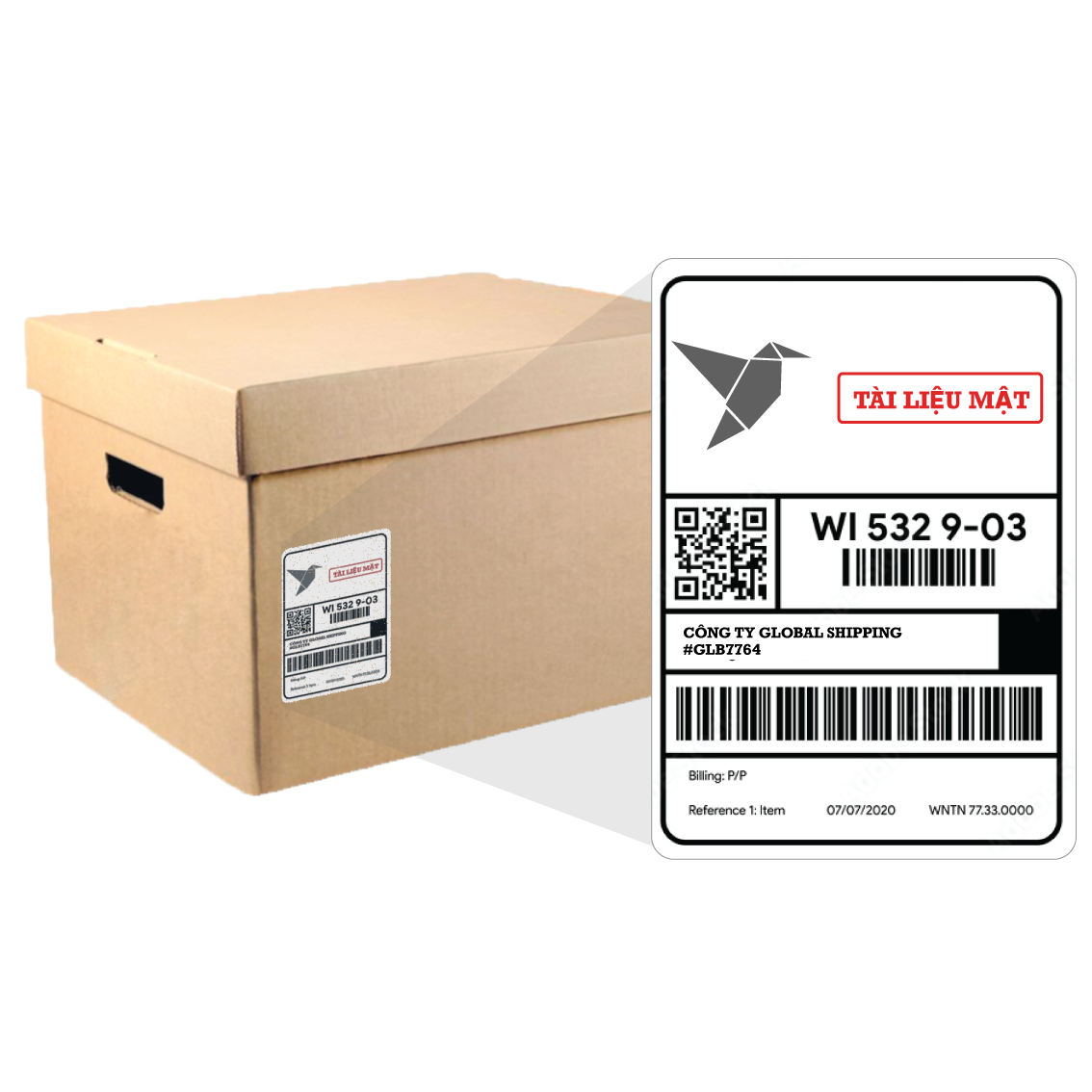 Label barcode filing box swifthub