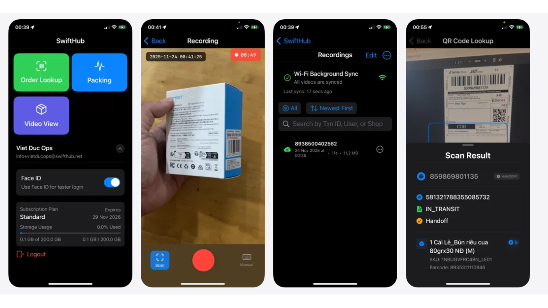 SwiftTrack app iphone