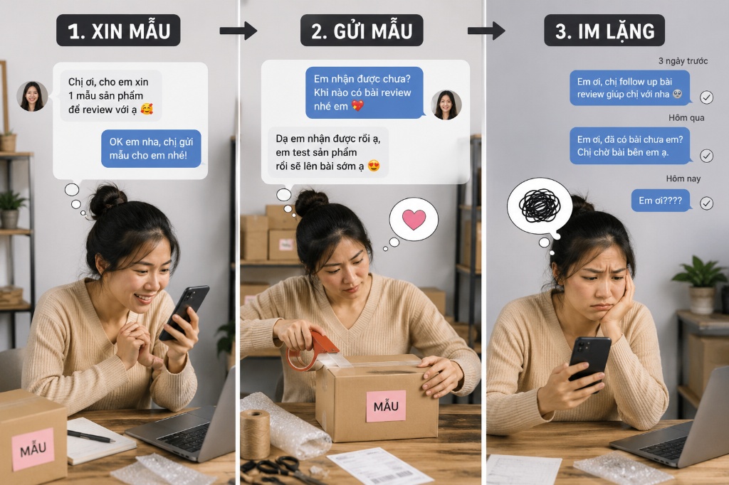 bốc phốt KOC KOL không review